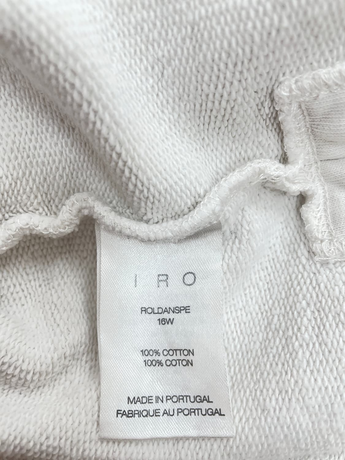 이로[IRO] 사이드 레이스업 코튼 맨투맨 스웨트셔츠 상품이미지5