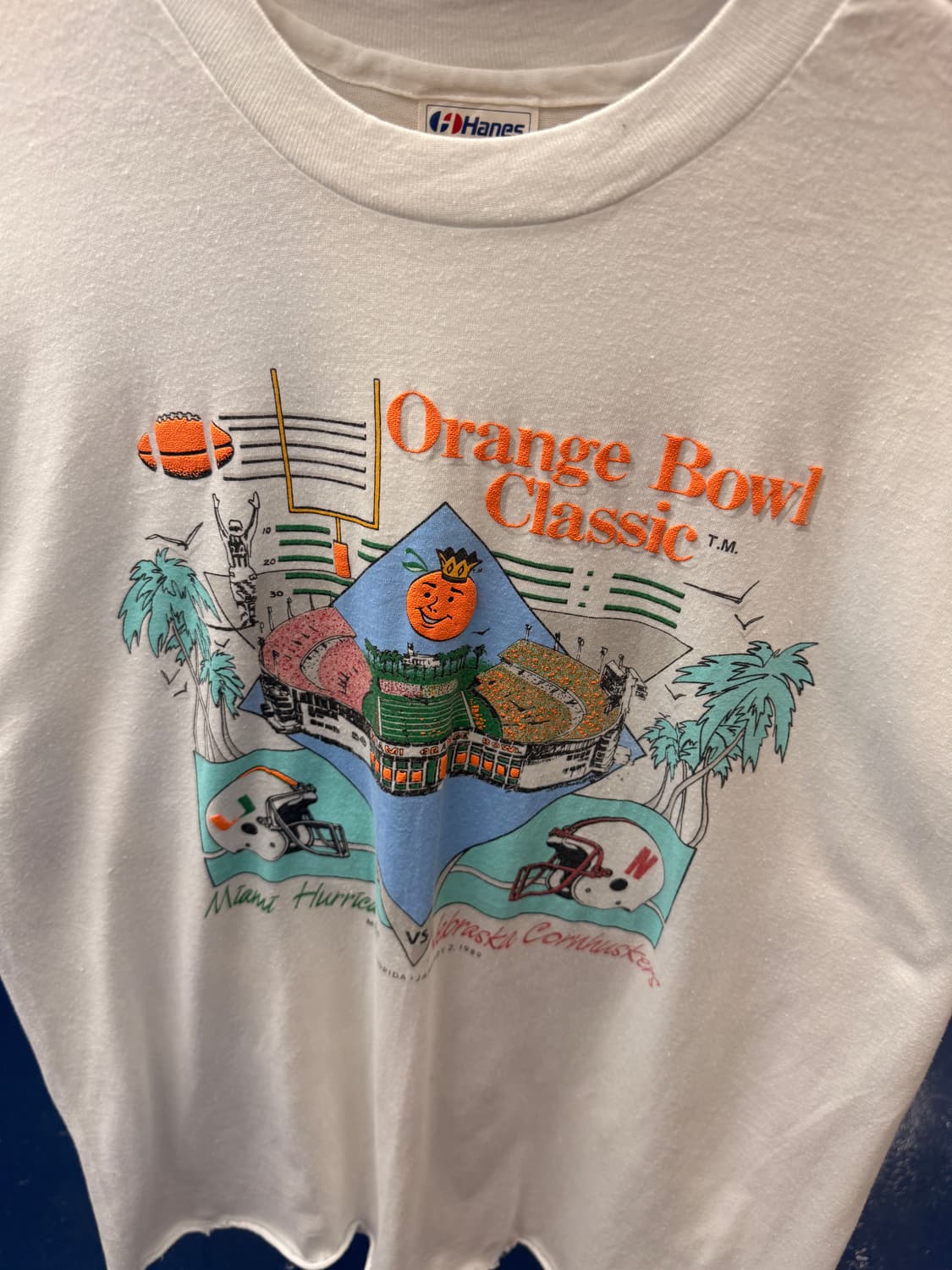 1990s USA hanes 핸드립드 반팔티 상품이미지4