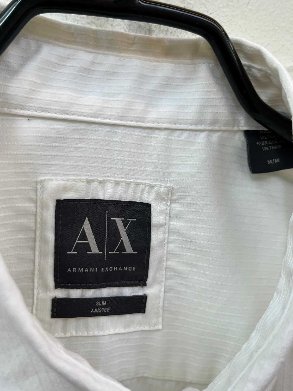 Armani Exchange 화이트 실버버튼 셔츠 M 상품이미지2