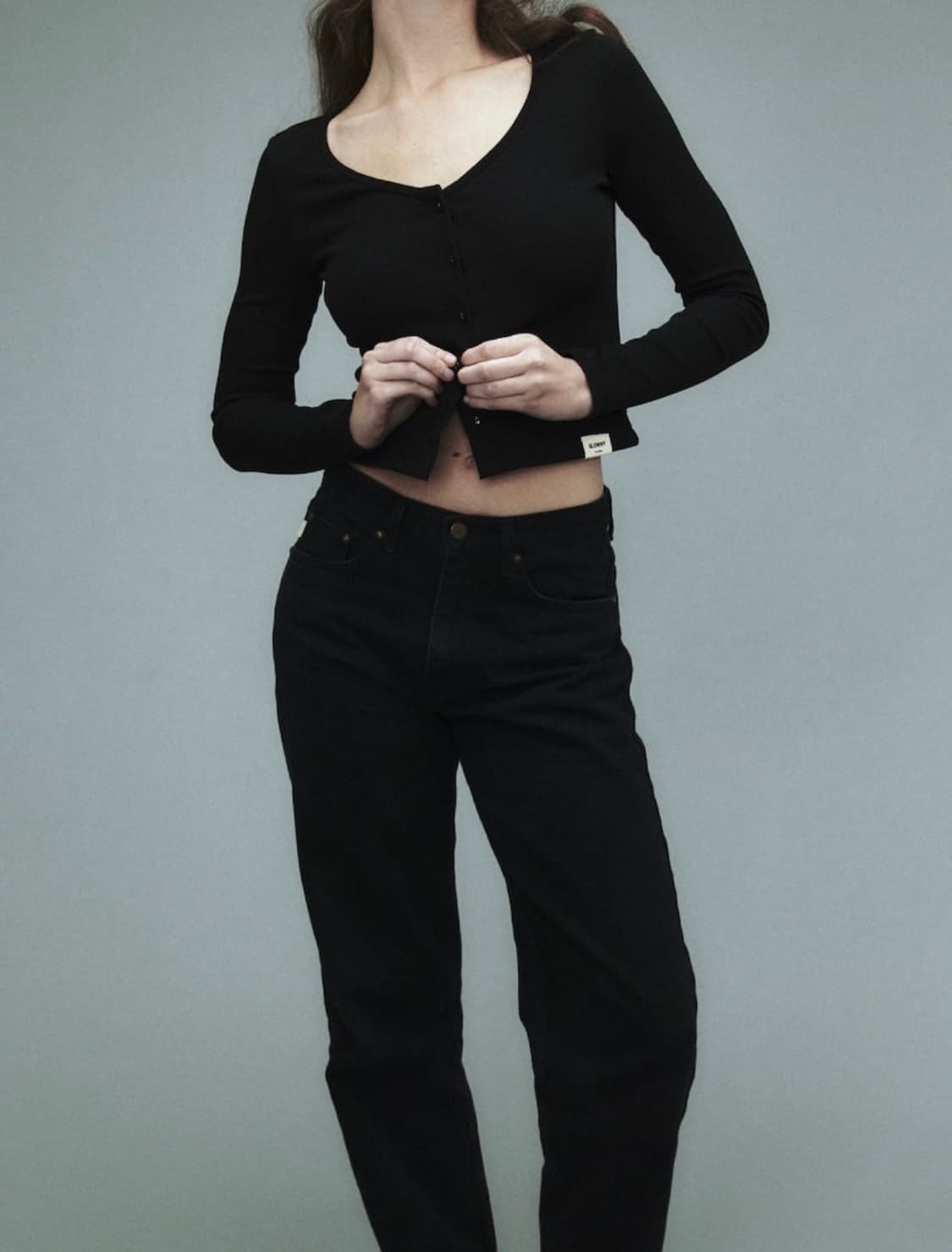 글로니 classic rib v neck cardigan 가디건  상품이미지4