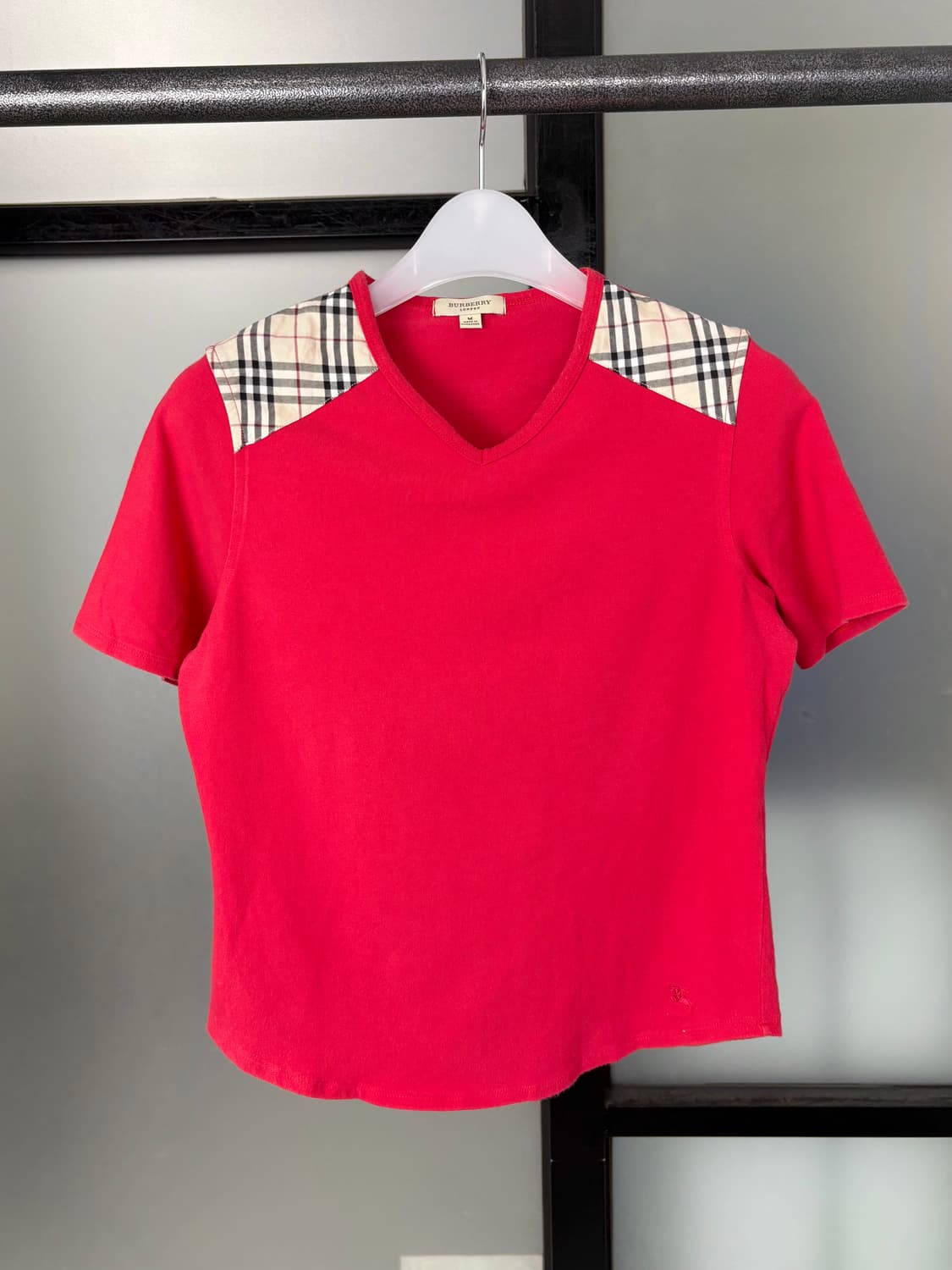 [S]BURBERRY버버리 여성 핑크레드 반팔 티셔츠  상품이미지1