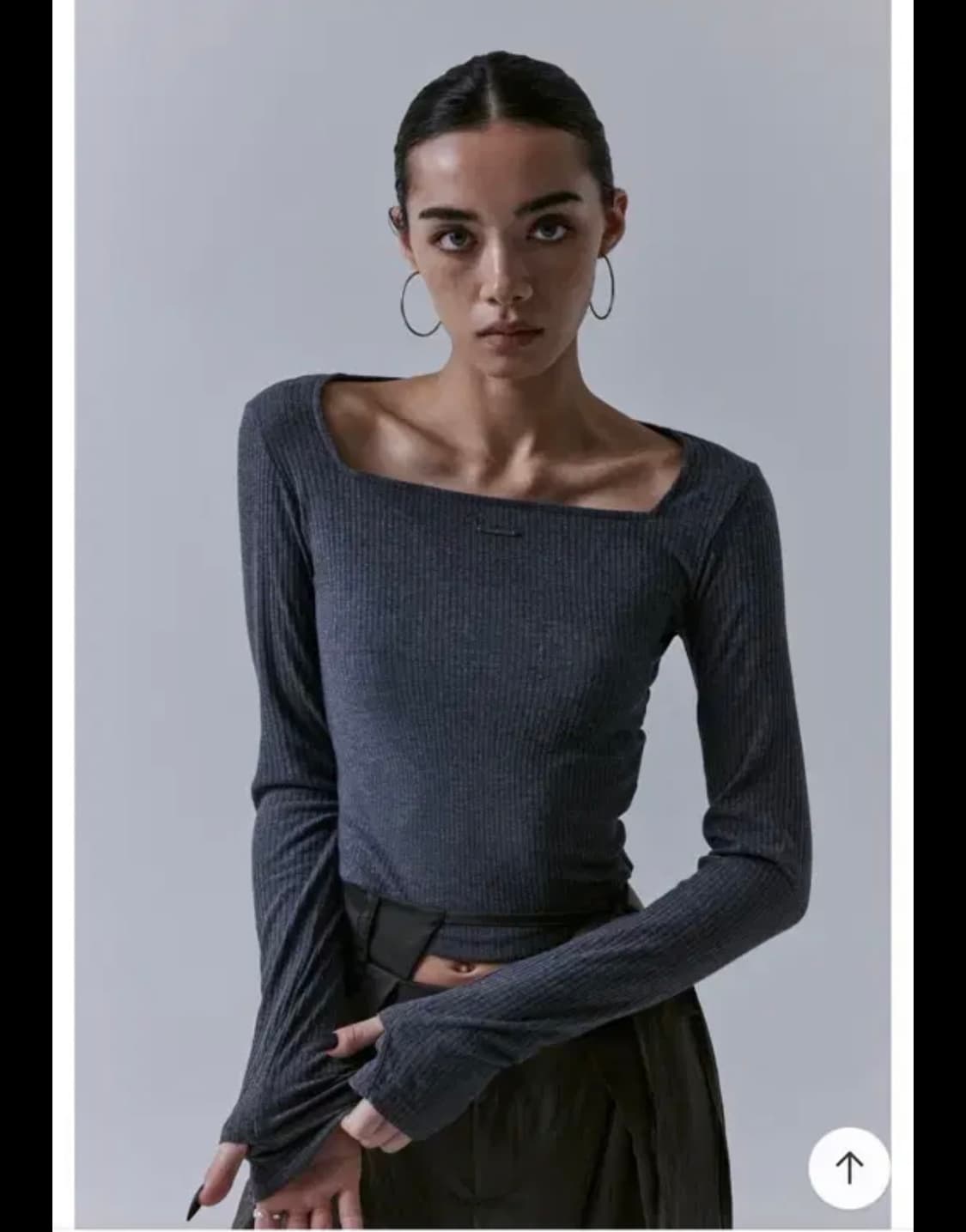 트리밍버드) 스퀘어넥 핑거홀 롱슬리브 CH F 상품이미지1