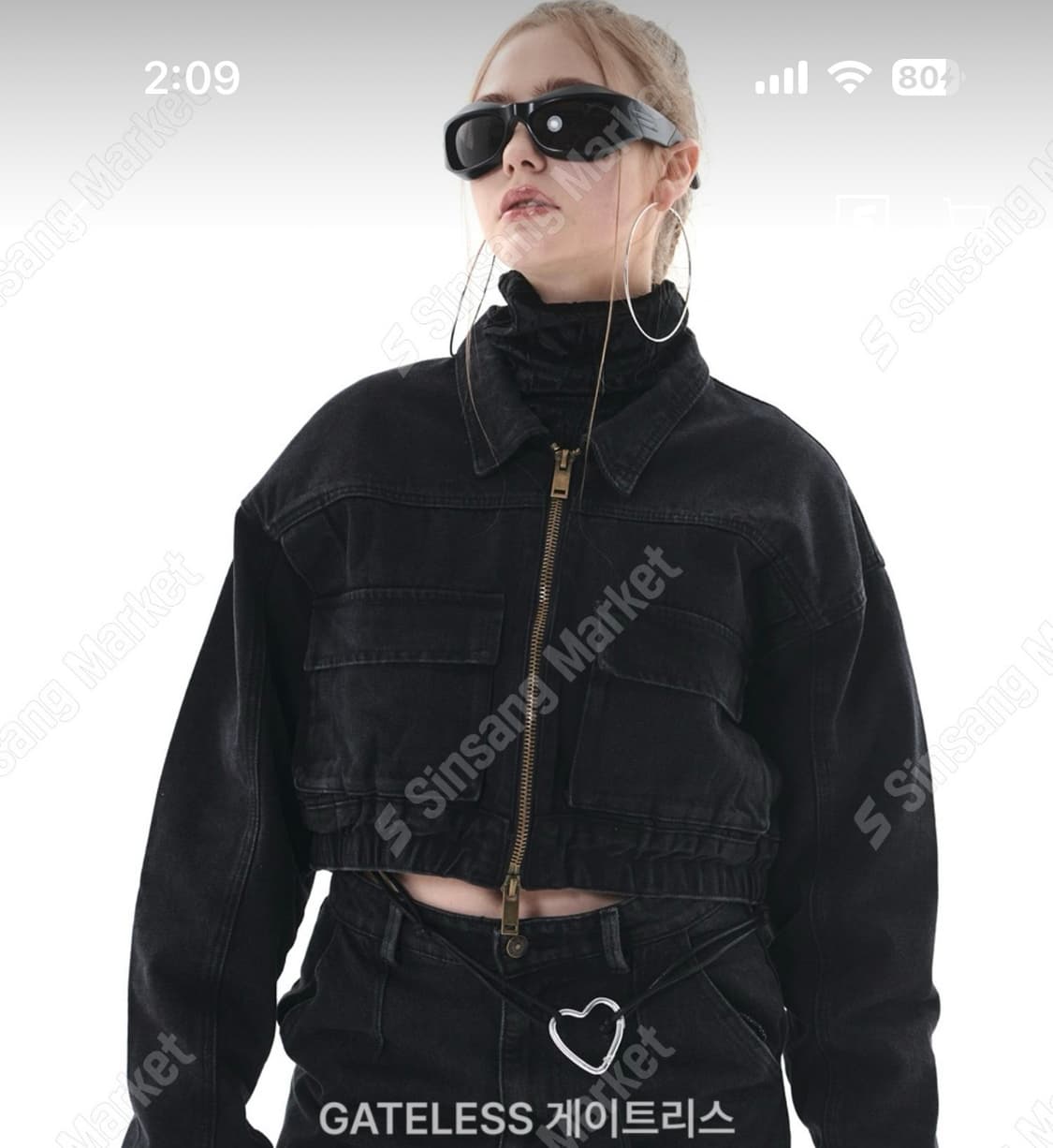 게이크리스 데님 봄버jk (누빔 안감) 상품이미지8