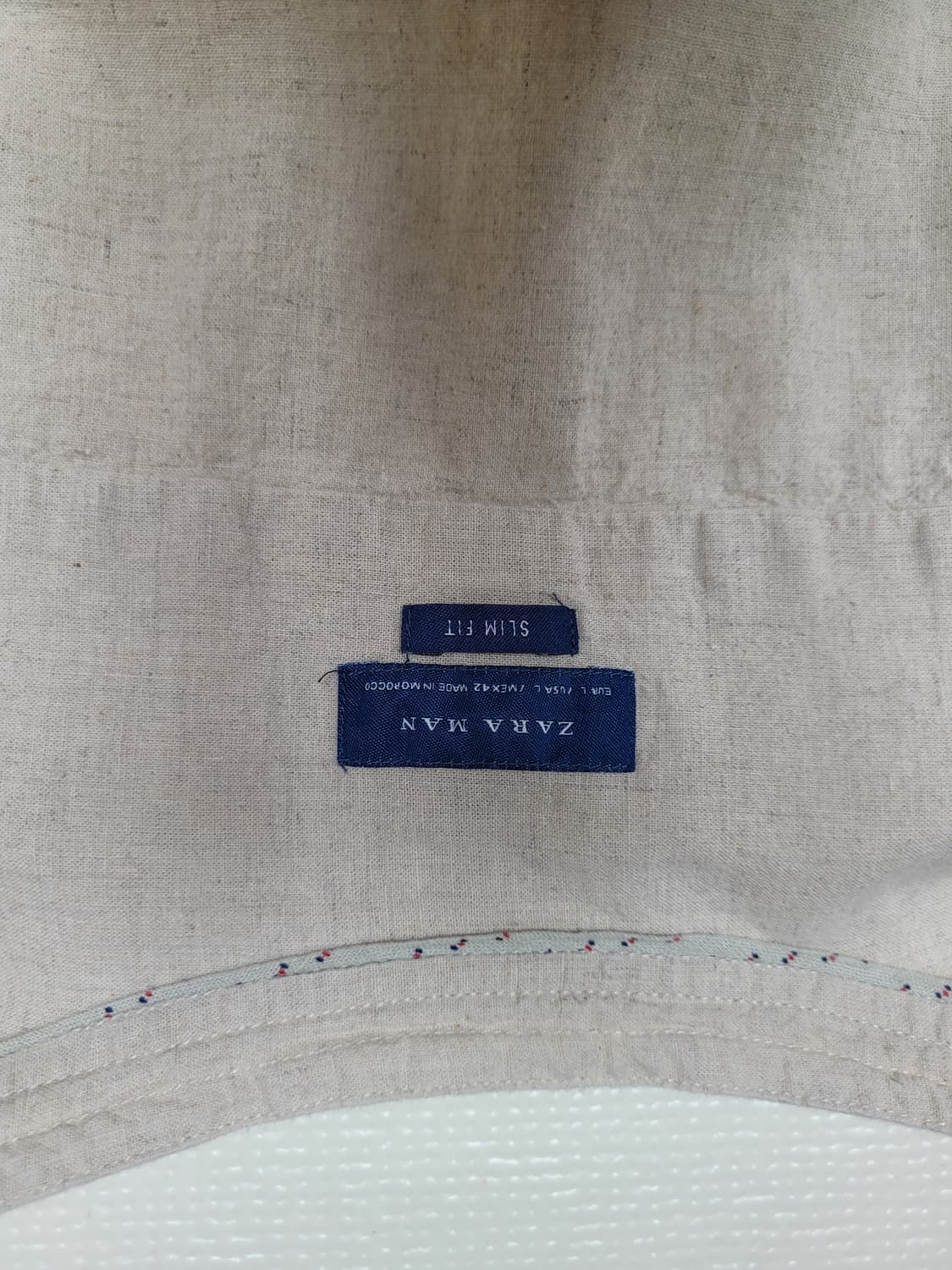 자라맨 ZARAMAN 린넨 헨리넥 셔츠 105 로우화이트(미색) 상품이미지9