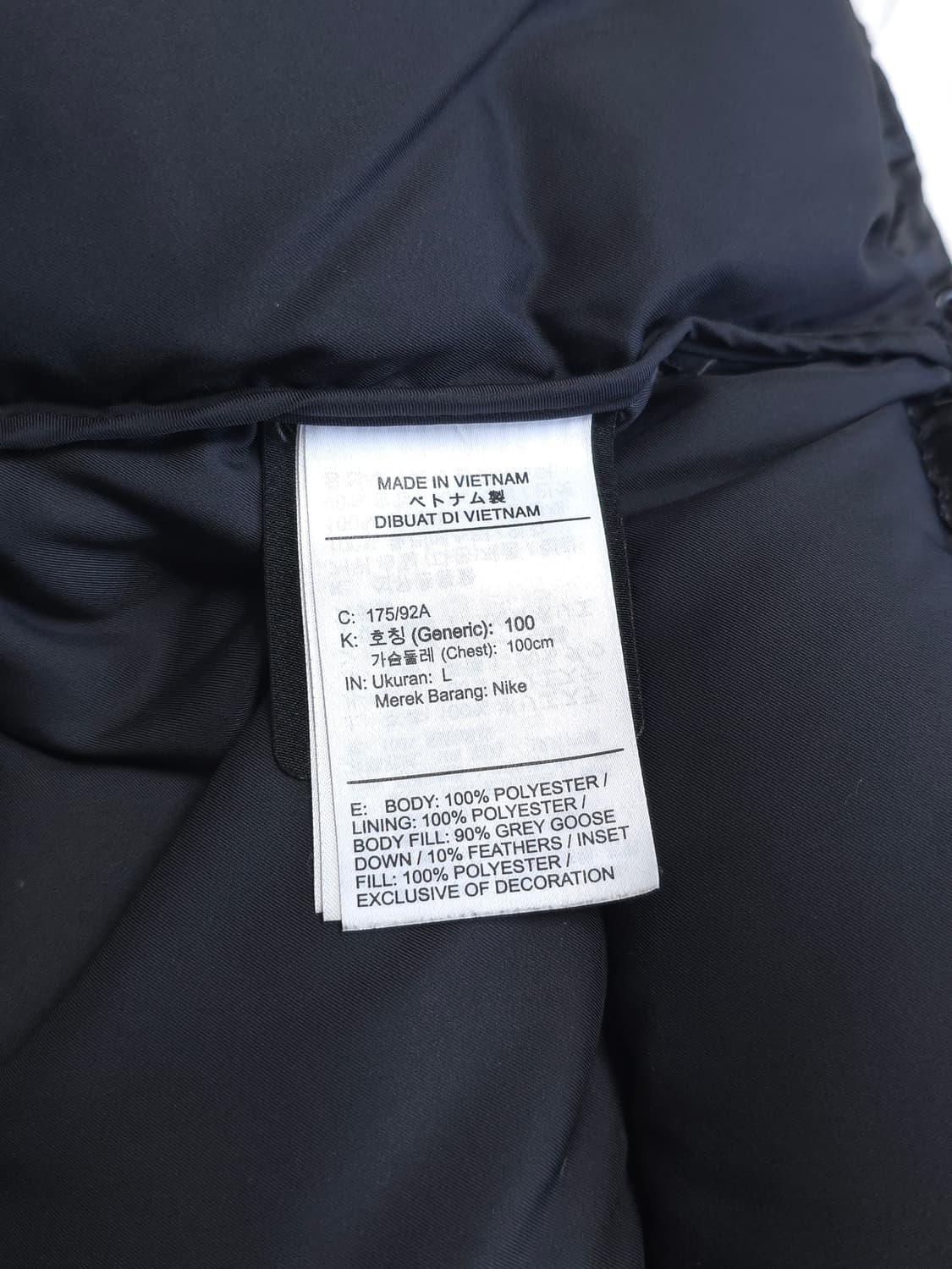 [L] 나이키 드레이크 녹타 패딩 블랙 아시아 상품이미지9