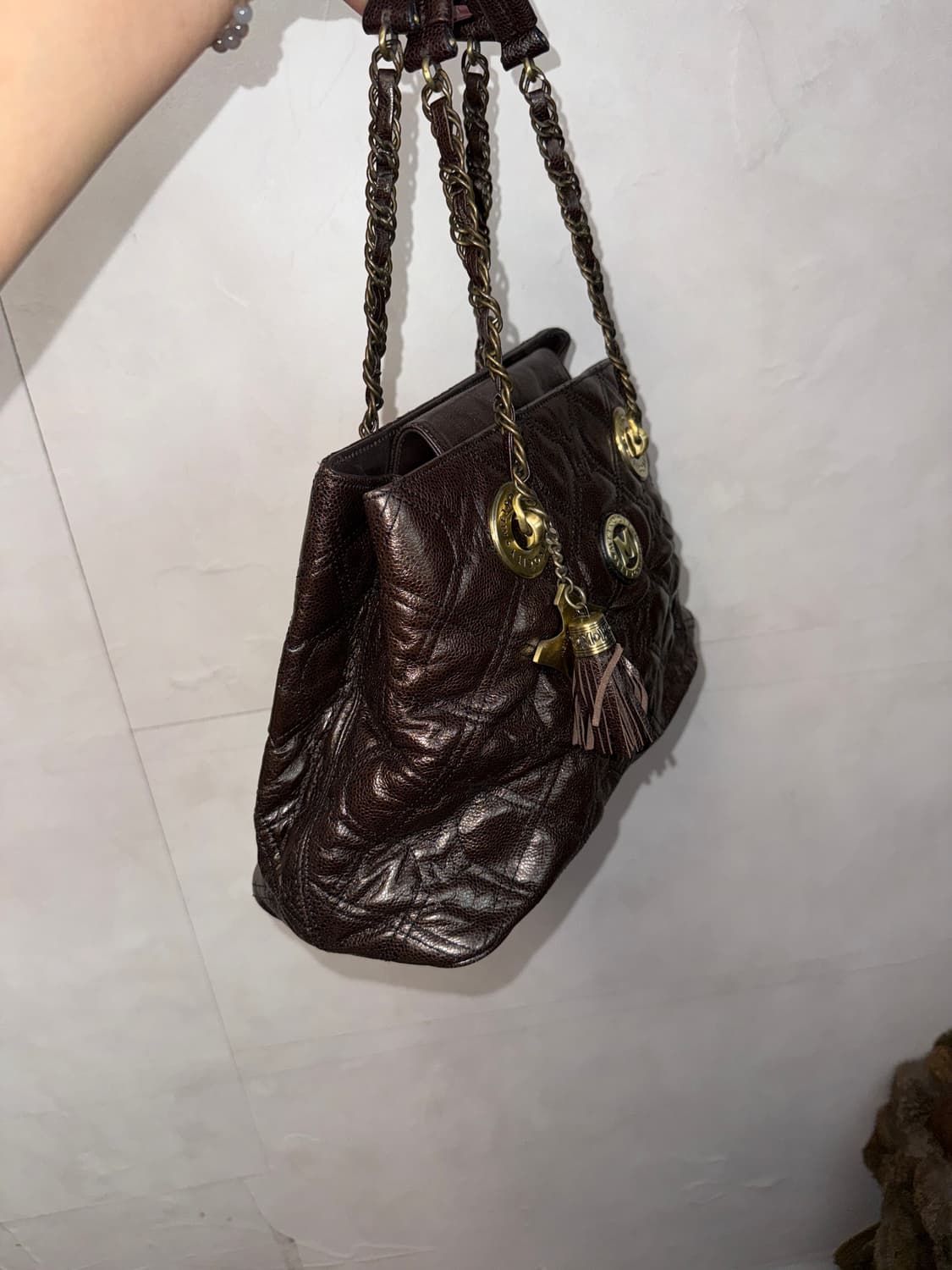 Metro City brown diamond quilting 체인 숄더백 상품이미지3