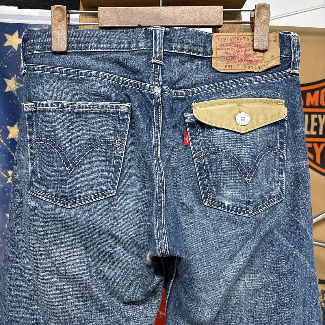 00s 리바이스 오리지널 501 빈티지 페이딩 데님팬츠 N943   상품이미지6