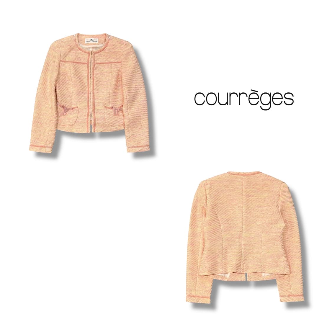 꾸레쥬 리본 트위드 자켓 y14156 상품이미지1