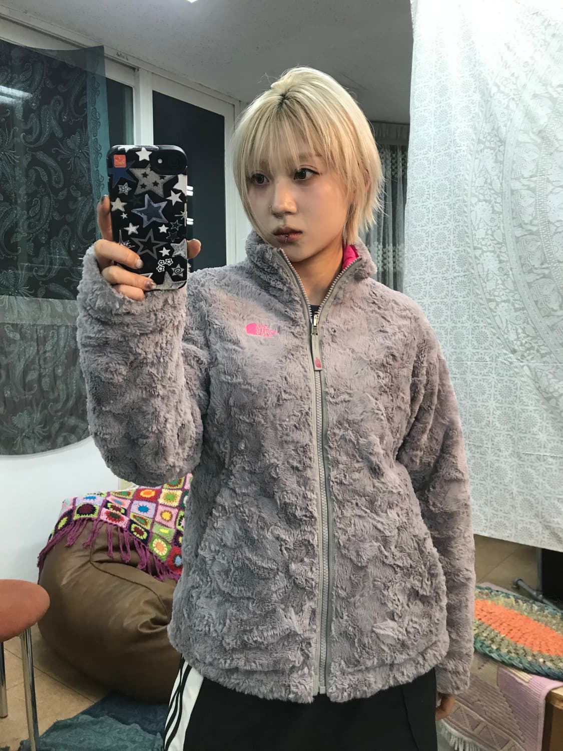 노스페이스 여성 리버시블 후리스 경량패딩  상품이미지1