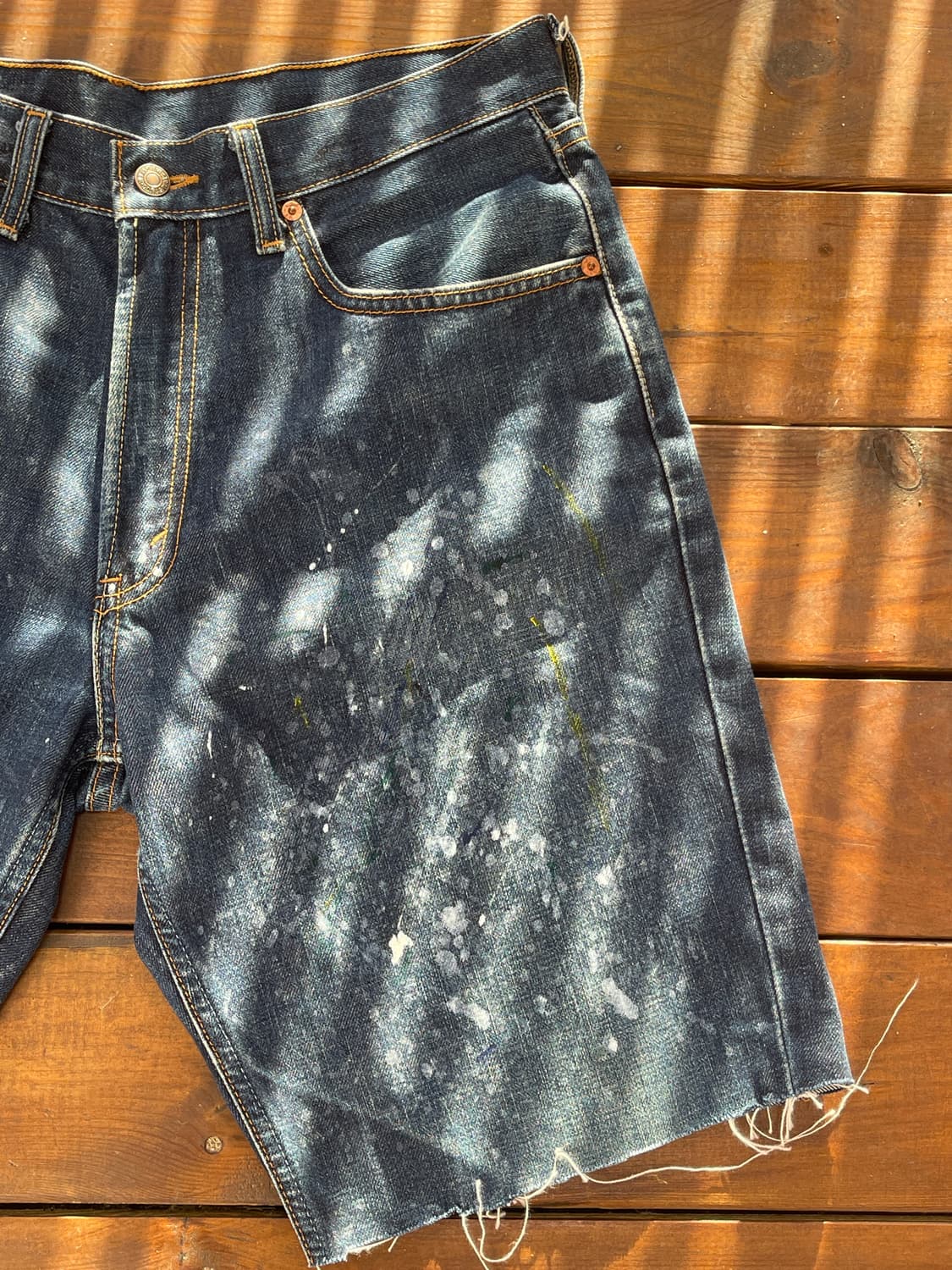 리바이스 506 커스텀 컷오프 페인팅 쇼츠 34size 상품이미지2