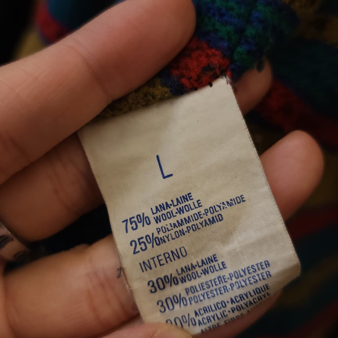 90s 프렌치 울 코트 빈티지 코트 이태리 더플코트 블랙 나바호 L 상품이미지9