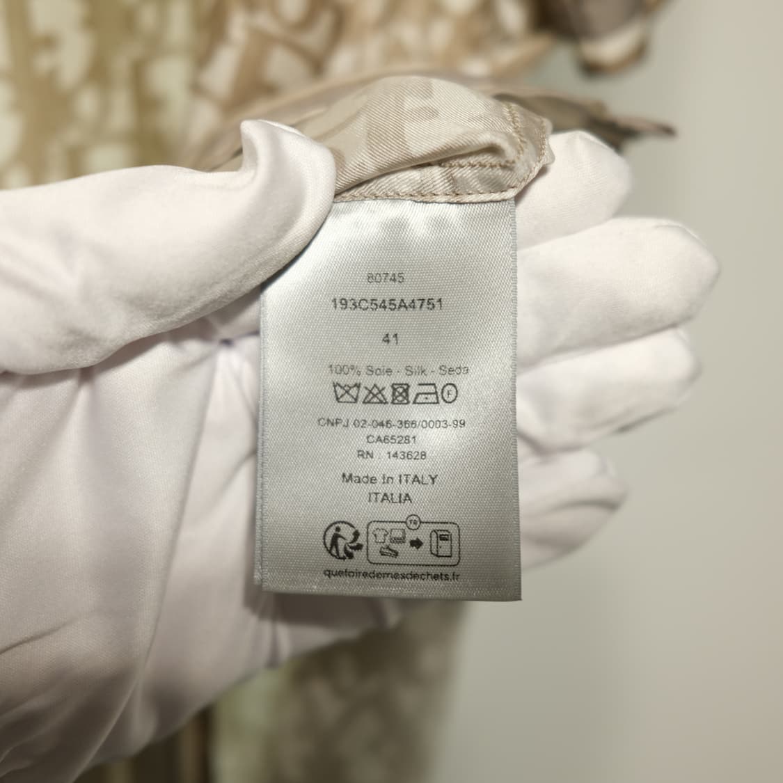 디올 오블리크 실크 반소매(반팔) 셔츠 상품이미지4