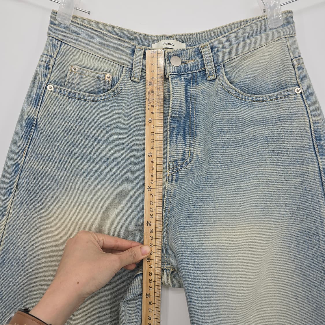 Pomelo 워싱 데님 와이드 팬츠 27 상품이미지2
