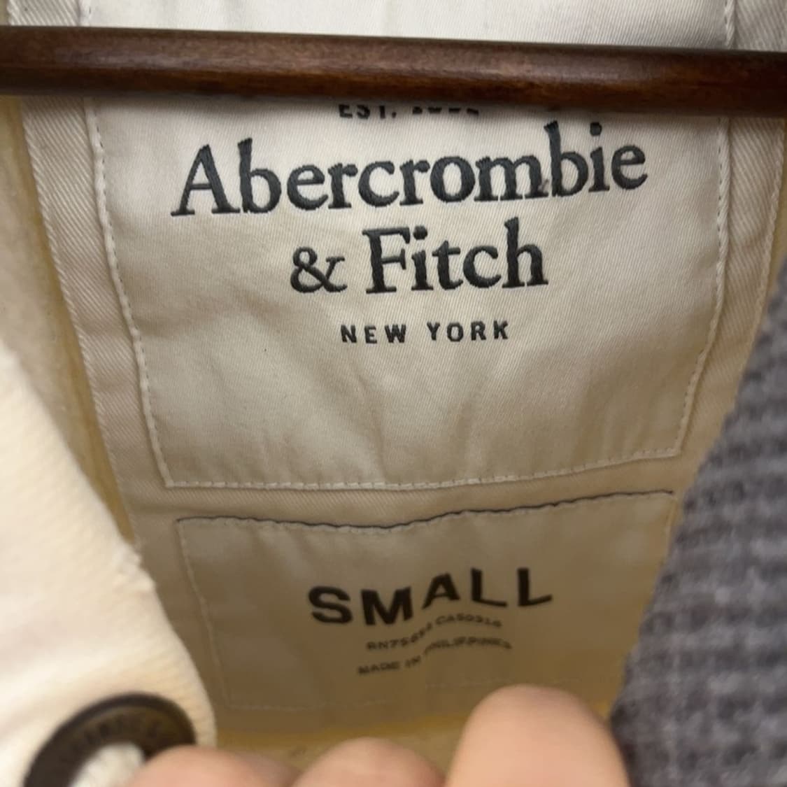 아베크롬비 Y2K 폭닥 크림 기모 후드티 100 C07440 상품이미지5