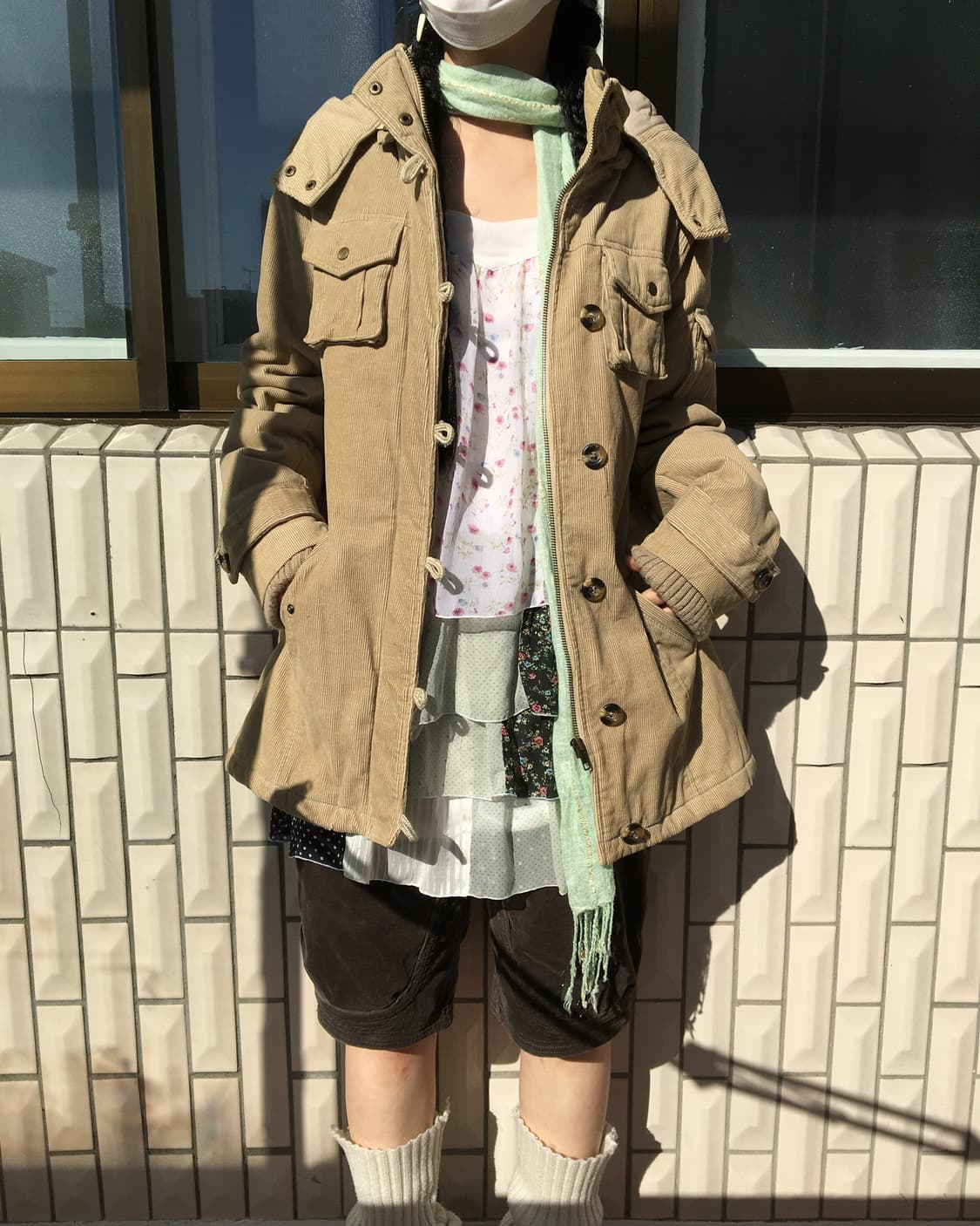 High neck corduroy hood jacket 상품이미지10