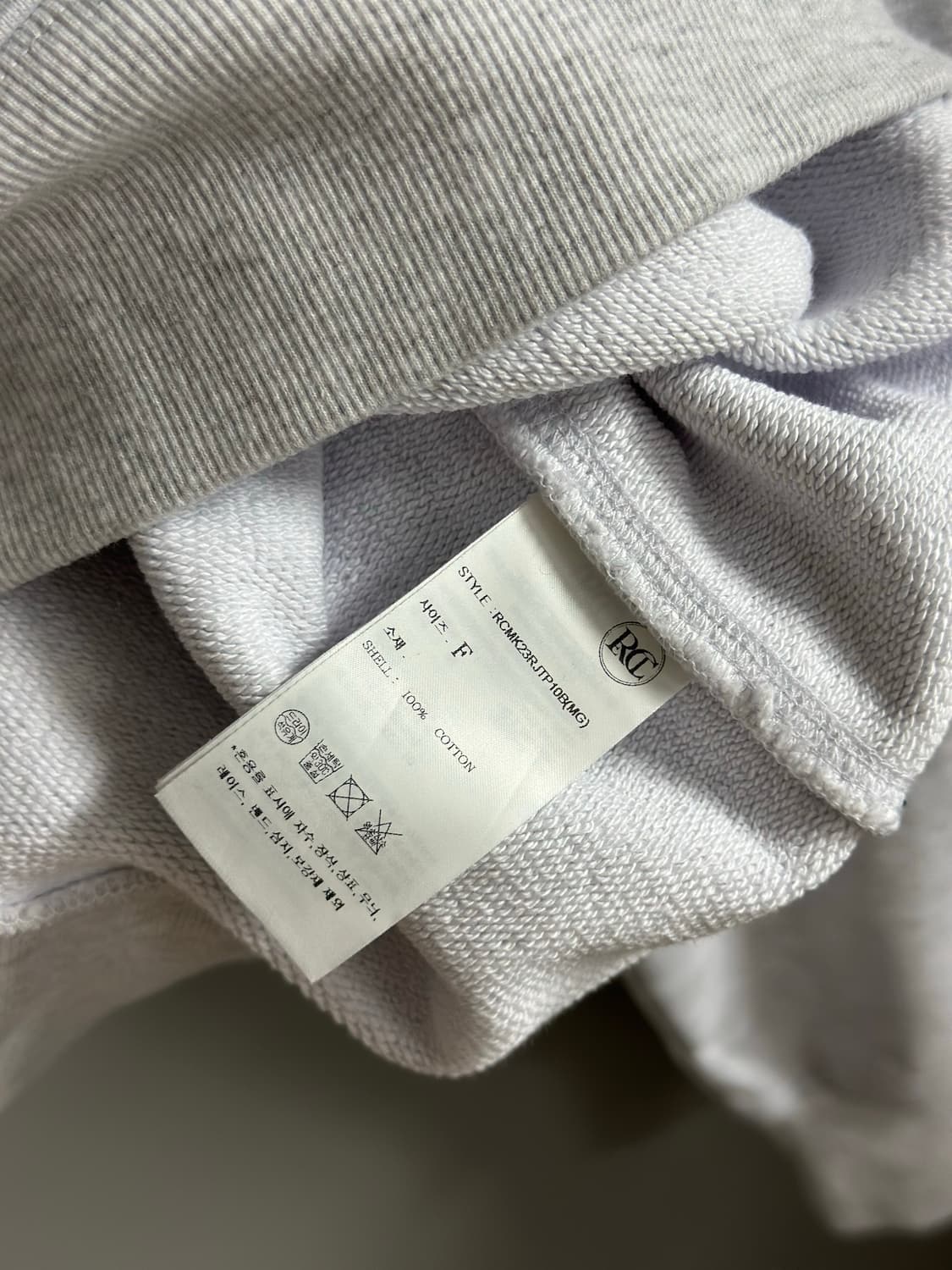 [OS] 렉토 맨즈 크루넥 맨투맨 스웻셔츠 멜란지그레이 상품이미지3