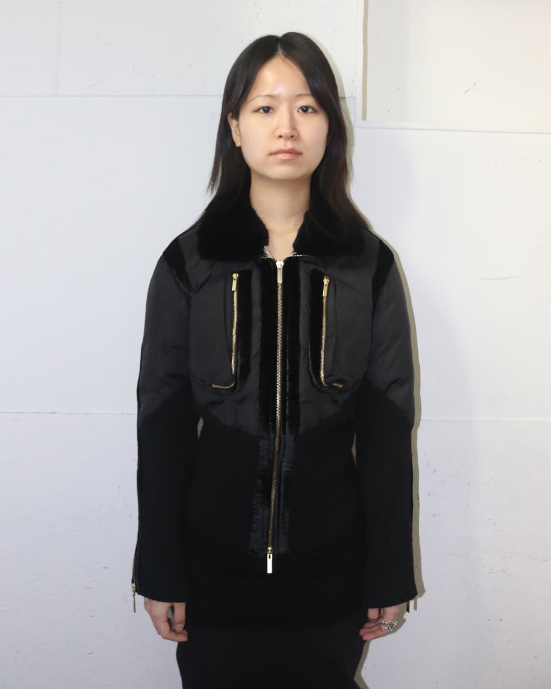 로베르토 까발리 05AW 퍼 하이넥 푸퍼 자켓 상품이미지1