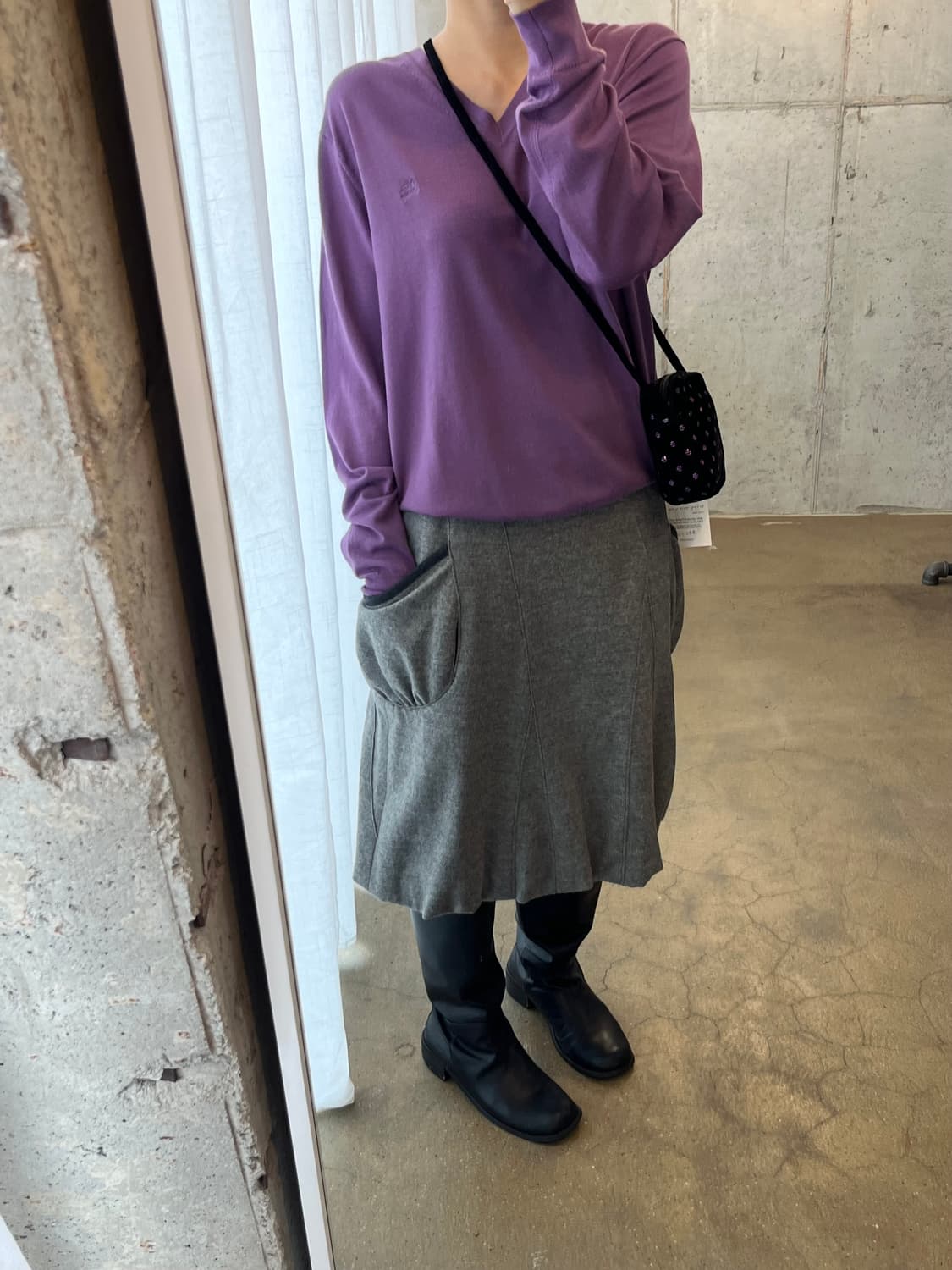 BURBERRY 로고 롱슬리브 니트 퍼플 상품이미지8