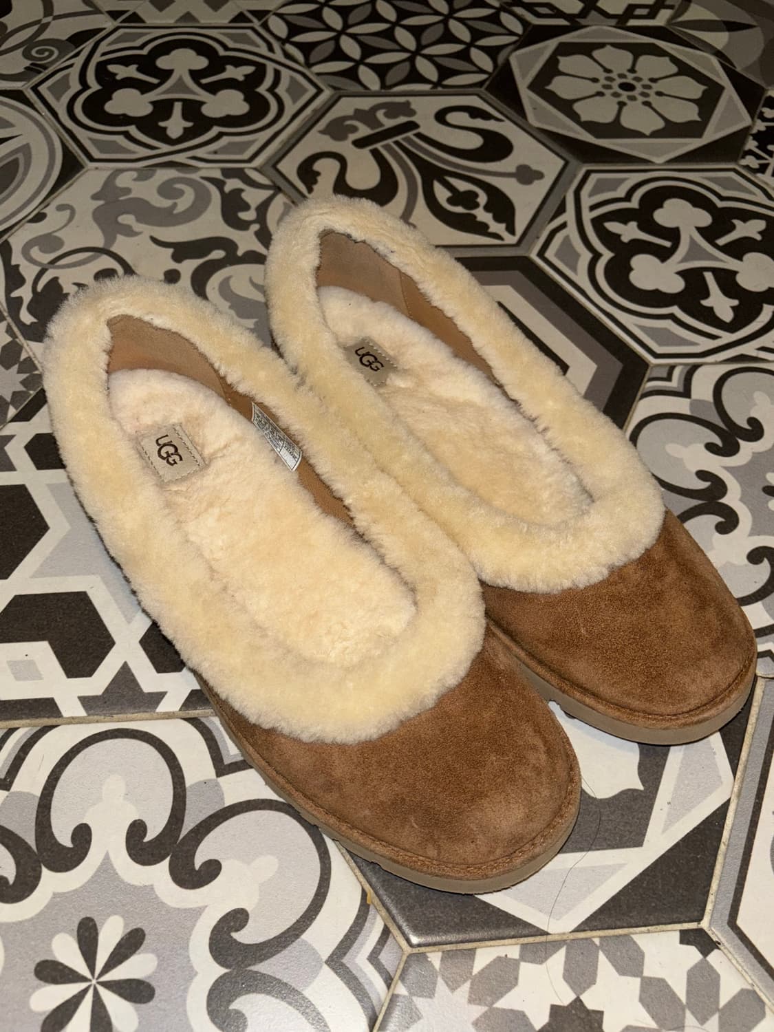 UGG 어그 x Ray BEAMS 여성용 조라 발레 플랫 체스트넛 250 상품이미지1