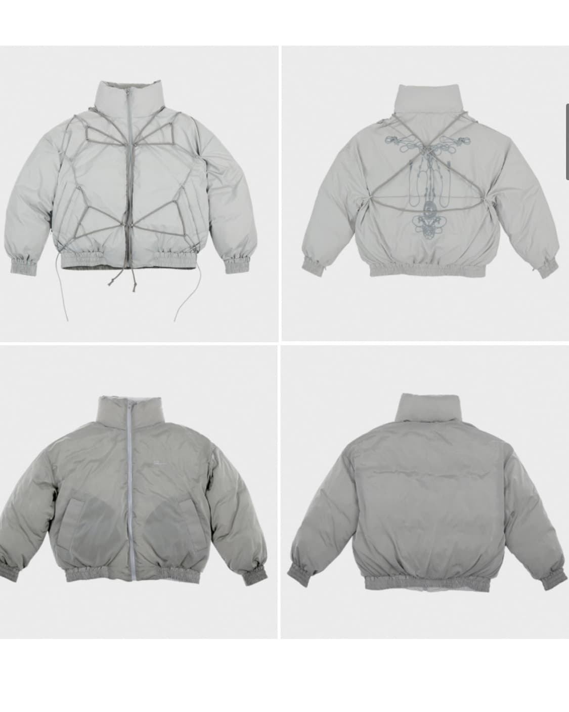 오호스 리버시블 패딩 그레이 상품이미지4