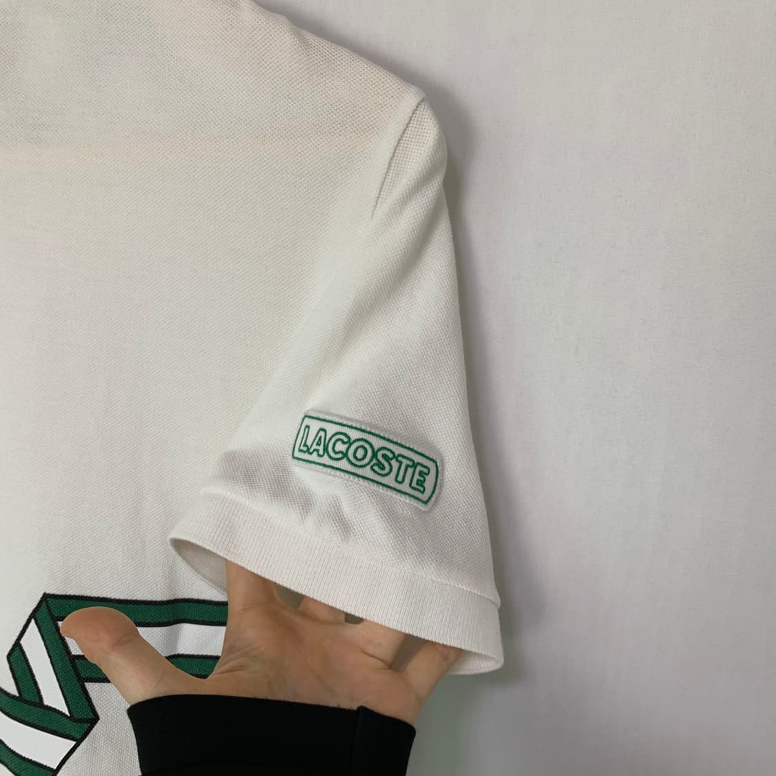 라코스테 화이트 그린 반팔 폴로티 카라 티셔츠 남성 S 남녀공용 상품이미지6