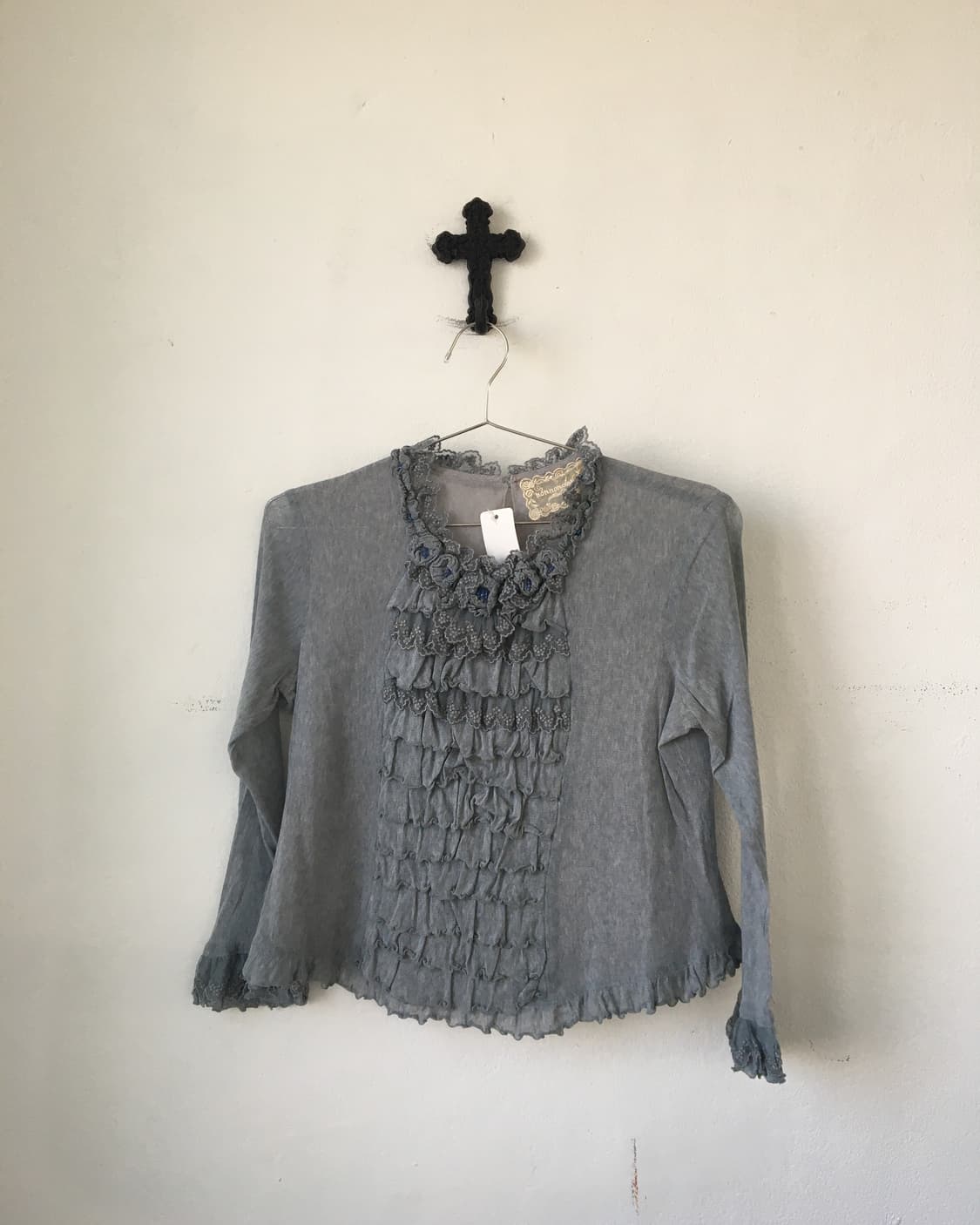 Lace frill point knit 상품이미지2