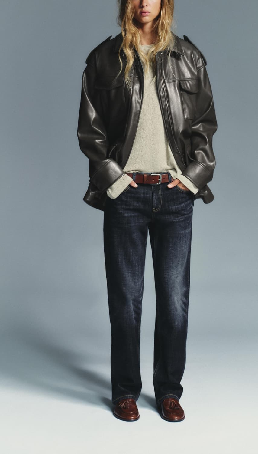 자라 에코레더 포켓 자켓 새상품 (정가109900) 상품이미지2