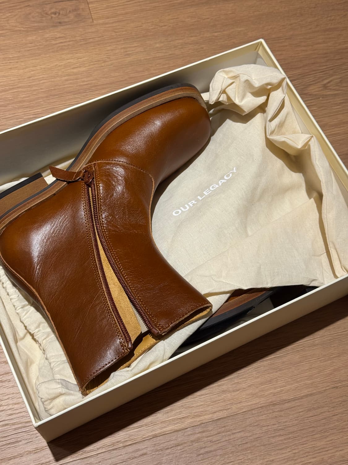 아워레가시 카미온 부츠 꼬냑 브라운 레더 38 상품이미지4