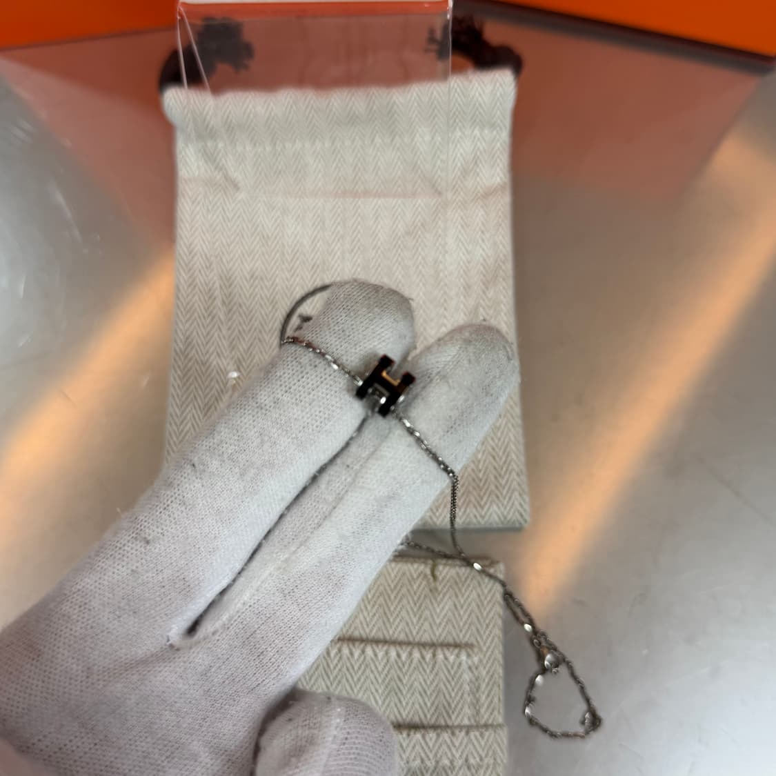 [리오브] 에르메스 미니 팝아슈 누아 펜던트 목걸이 상품이미지2