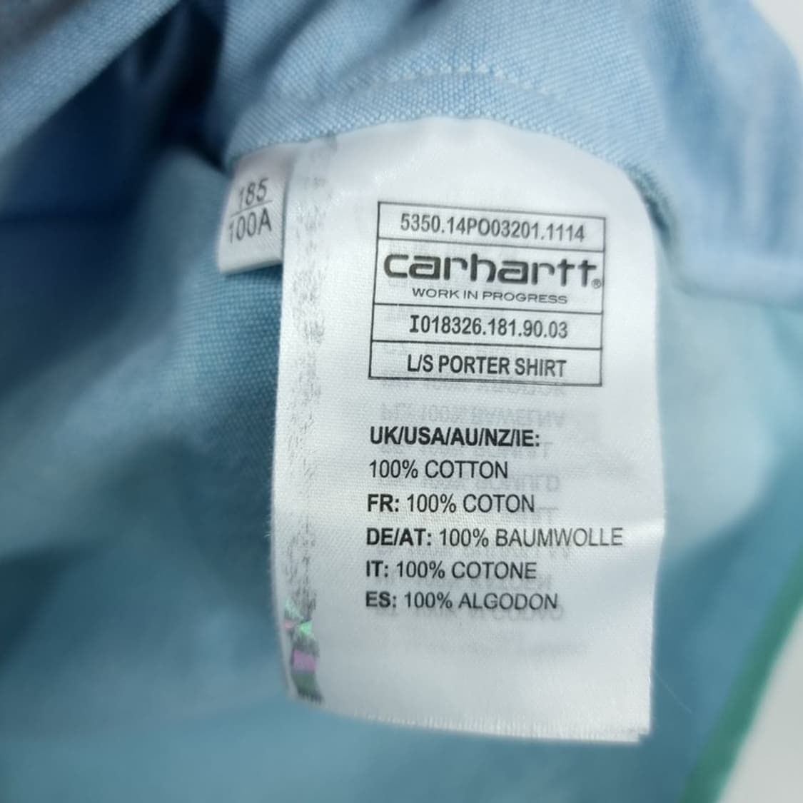 [칼하트 윕] 뒷판 배색 옥스포드 셔츠 스카이 M19927 상품이미지8