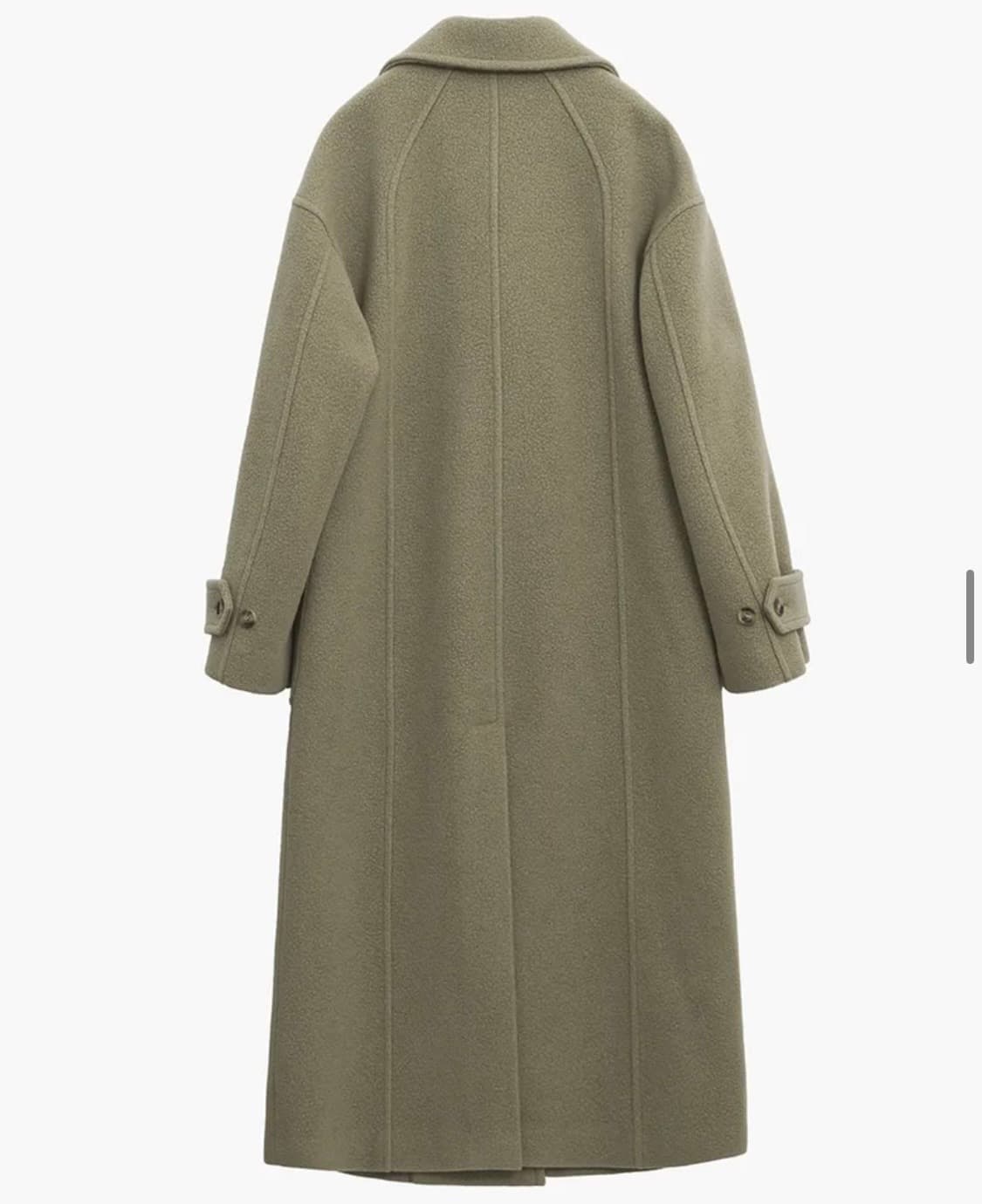 아웃셀 부클 오버핏 코트 (라이트카키) 상품이미지6