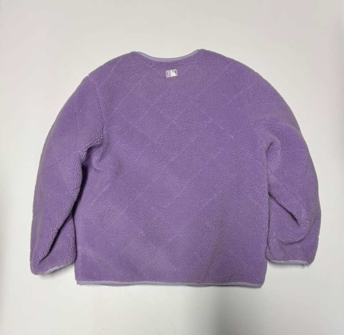 여성 MLB 키즈 플리스 뽀글이 자켓 라벤더 155 S 상품이미지2