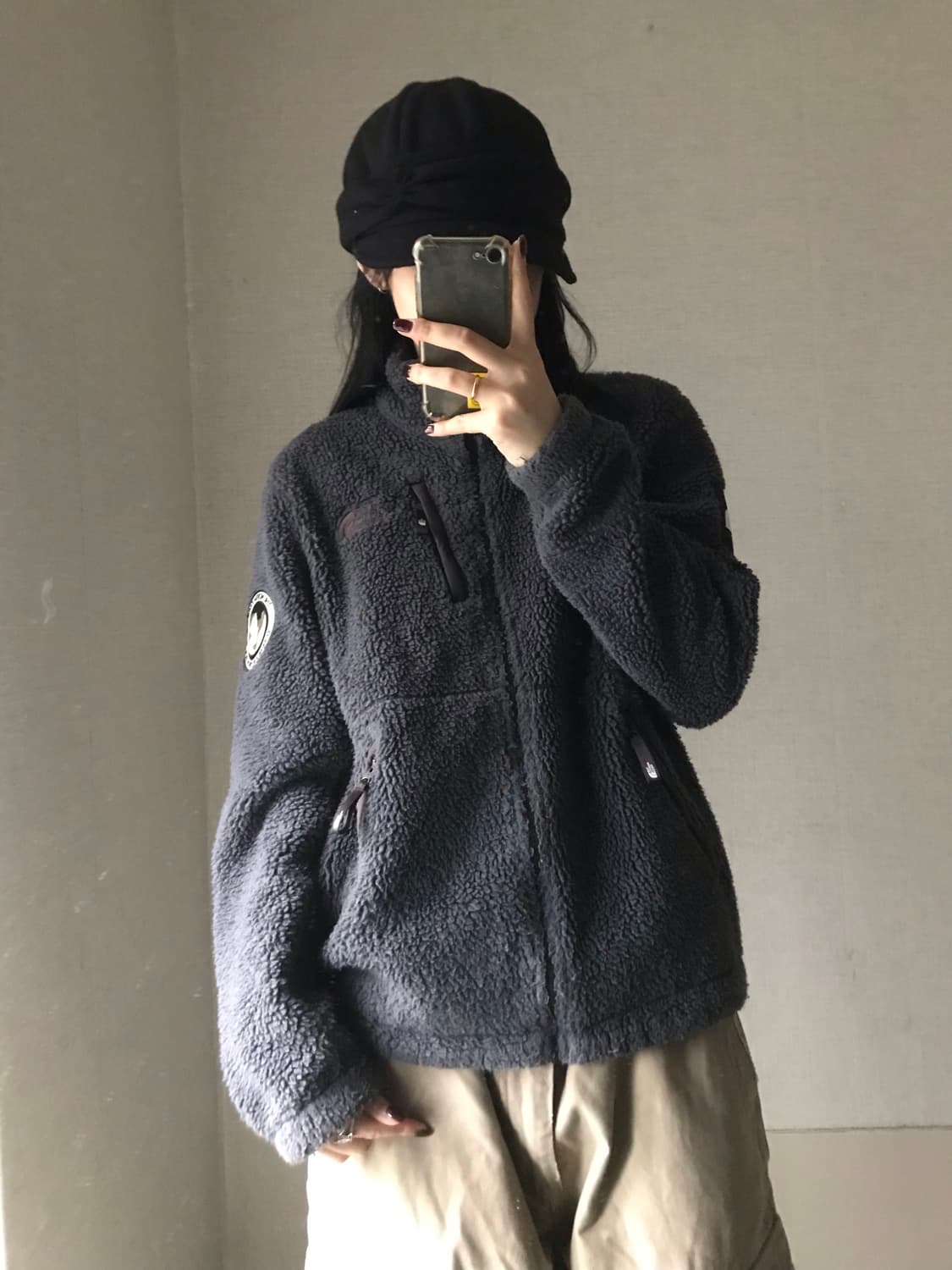노페 그레이 후리스 상품이미지3
