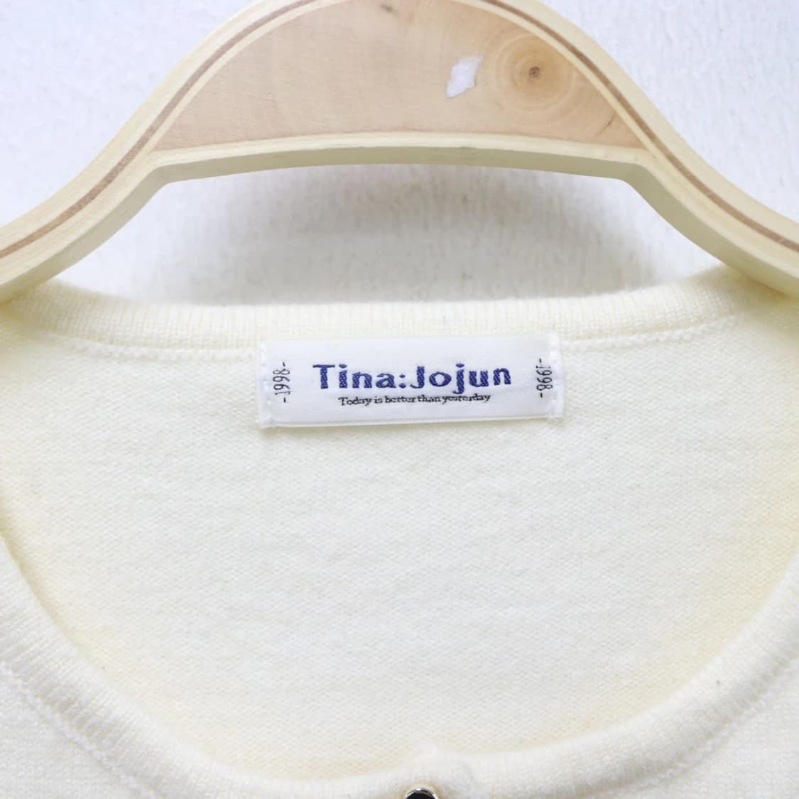 TINA JOJUN 하트 단추 퍼프 울 가디건 60415 상품이미지8