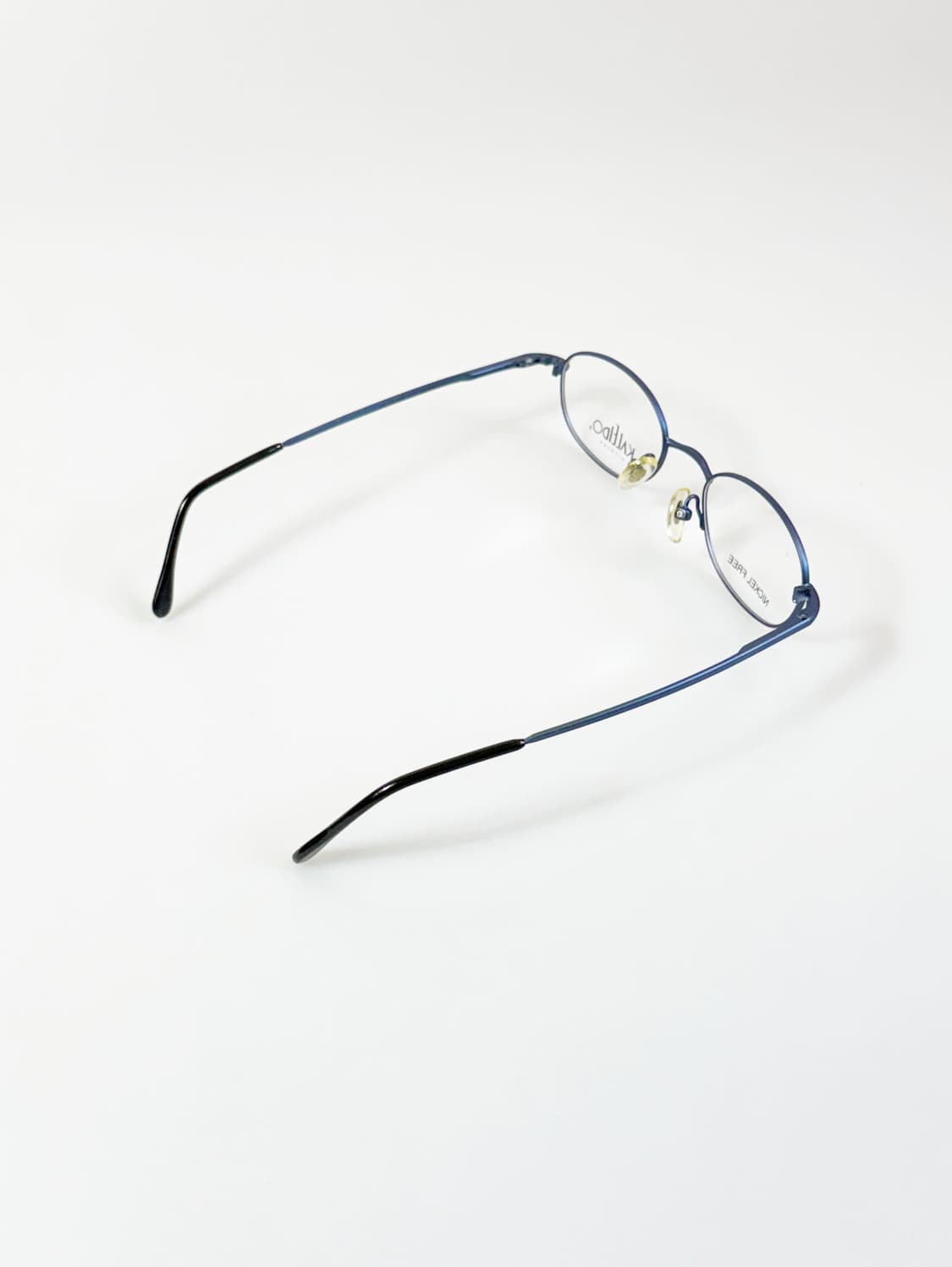 90s KALEIDO 슬림 오벌 블루 메탈 빈티지 안경 상품이미지4