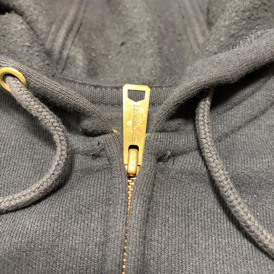 칼하트 오리지널핏 블랙 기모 후드집업 상품이미지3