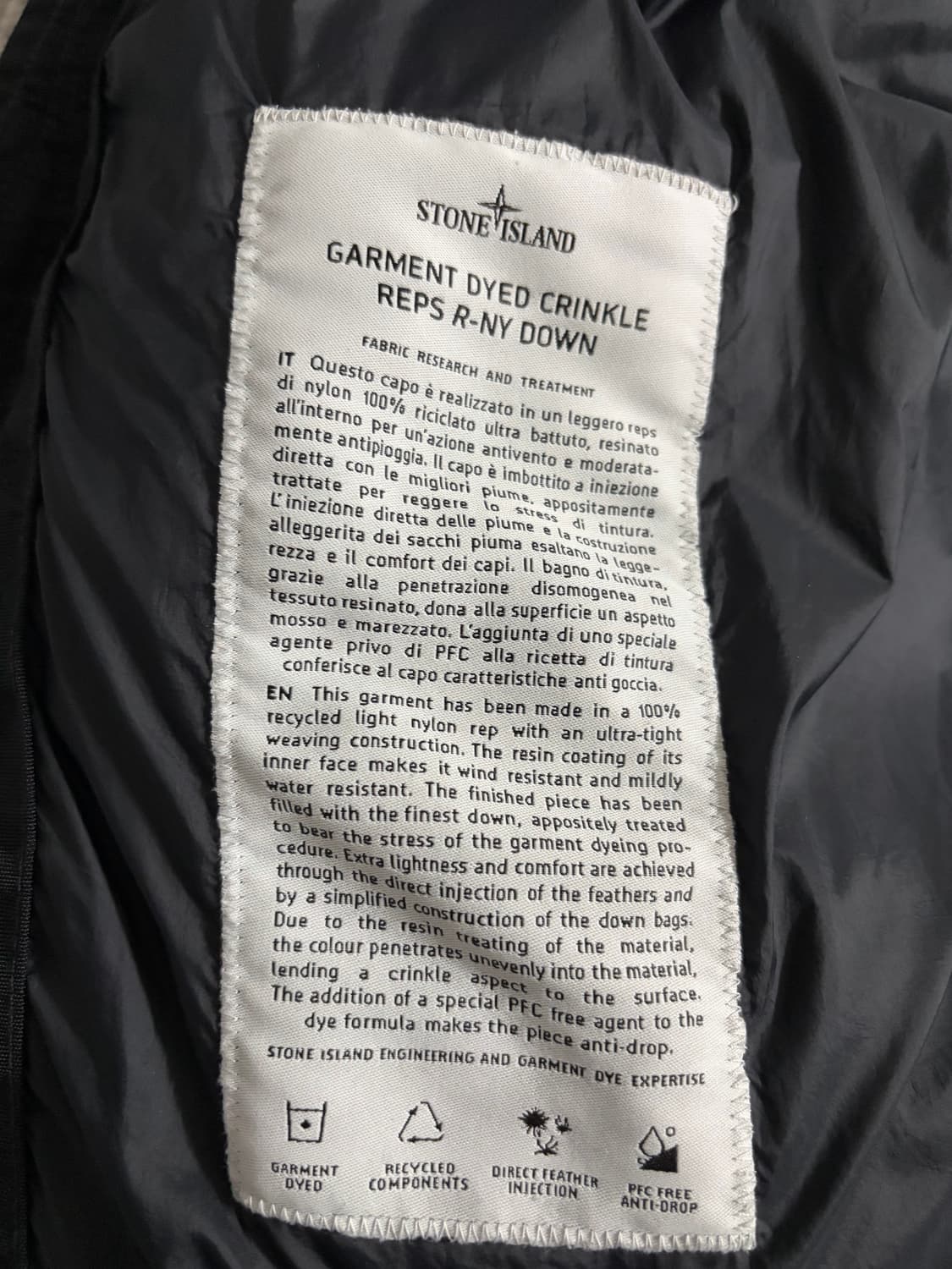 (새상품급, S) 스톤아일랜드 크링클랩스 패딩 상품이미지5