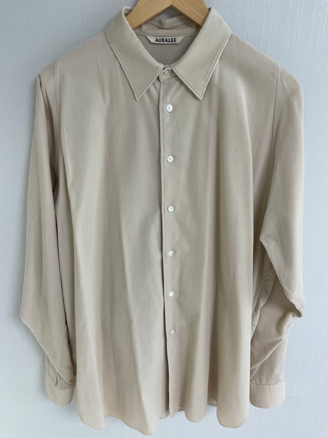 오라리 셔츠 코듀로이 베이지 상품이미지6