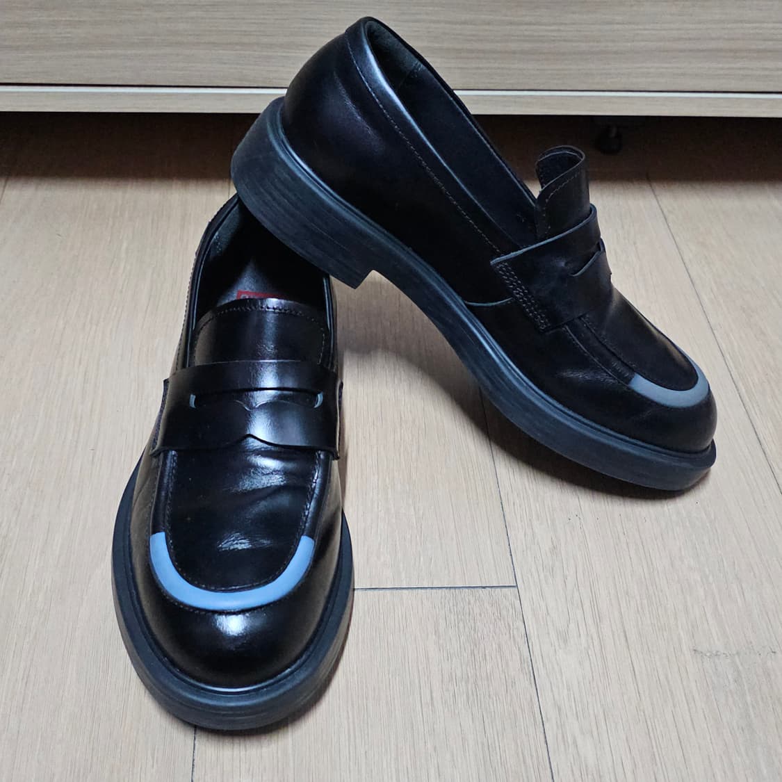 캠퍼 트윈스 블랙 가죽 남성 페니로퍼 260-265 상품이미지3