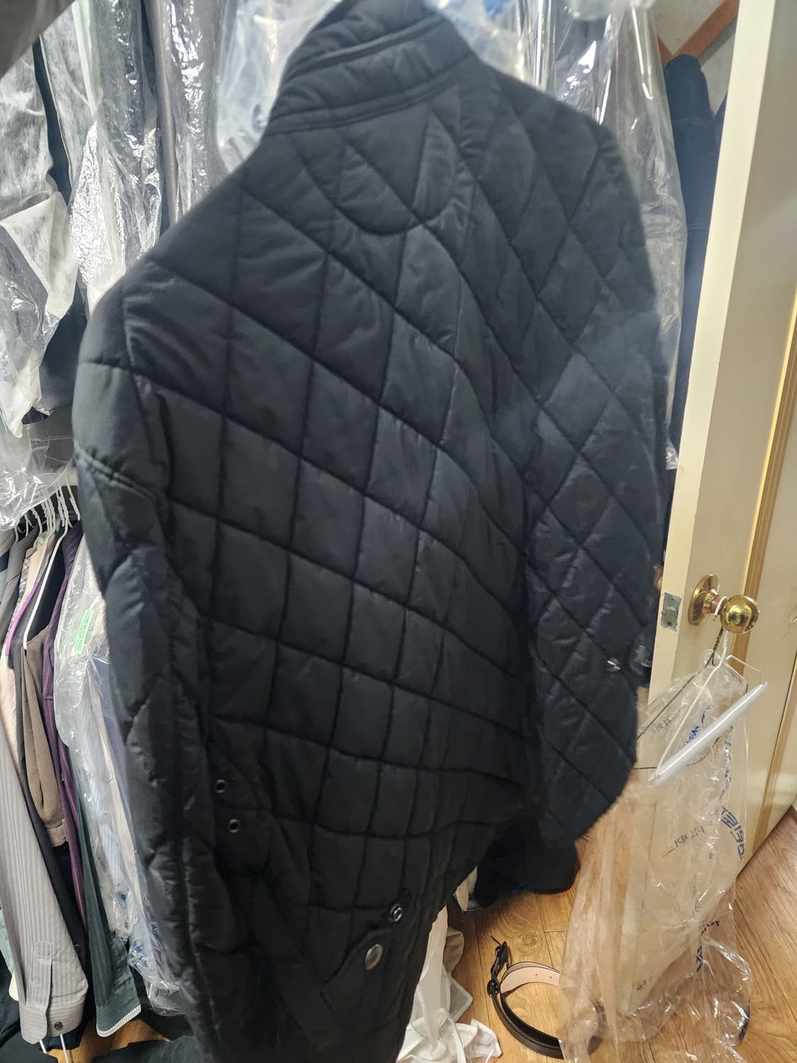 폴로 퀄팅 자켓 블랙 상품이미지3