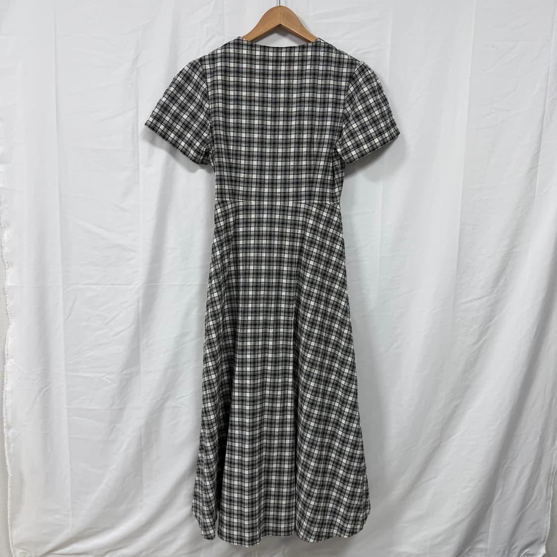 오르(ORR) 체크 플레어 롱원피스 상품이미지2