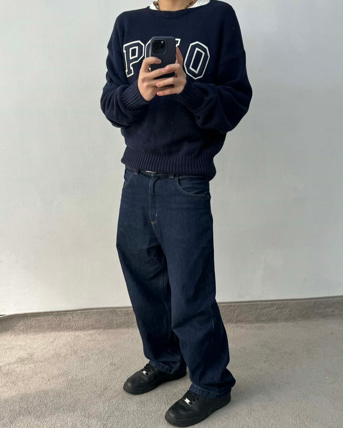 [L] 폴로 스포츠 랄프로렌 90s 아플리케 코튼 헤비 니트 스웨터 상품이미지3