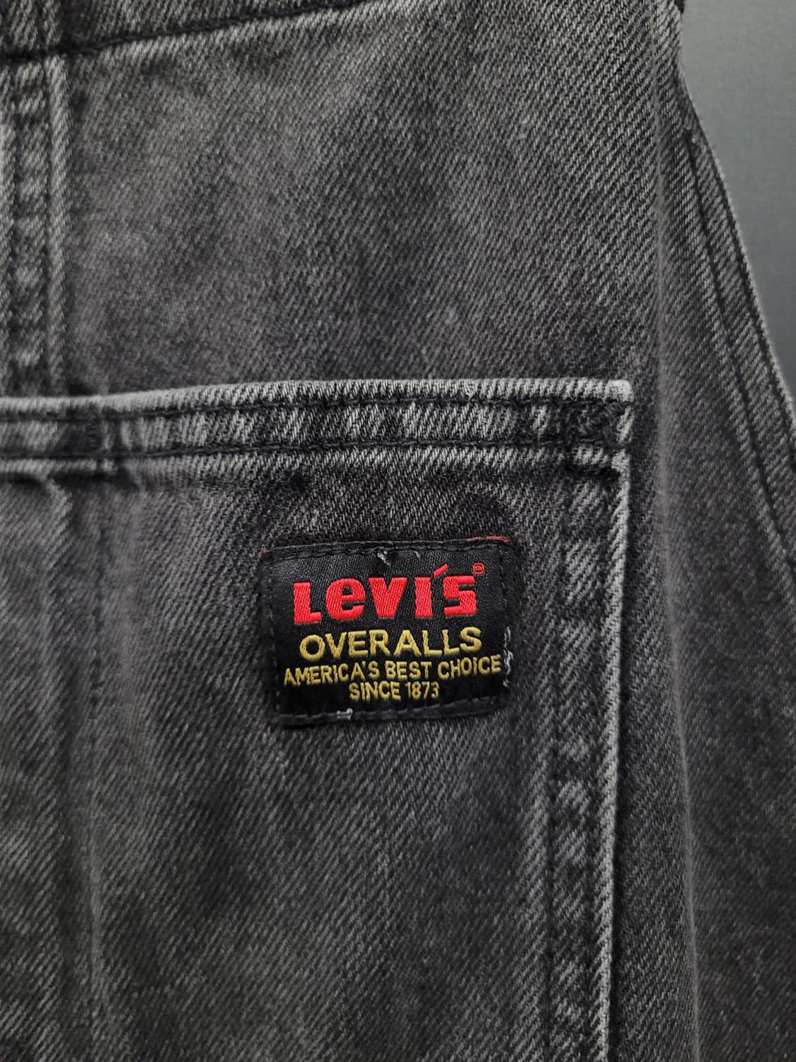 리바이스 빈티지 흑청 와이드 데님 오버롤 점프슈트 상품이미지3