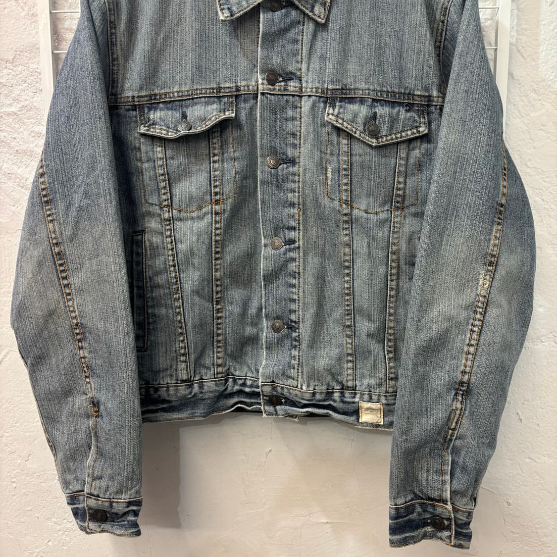 아베크롬비 빈티지 데님 워싱 트러커 자켓 L 상품이미지4