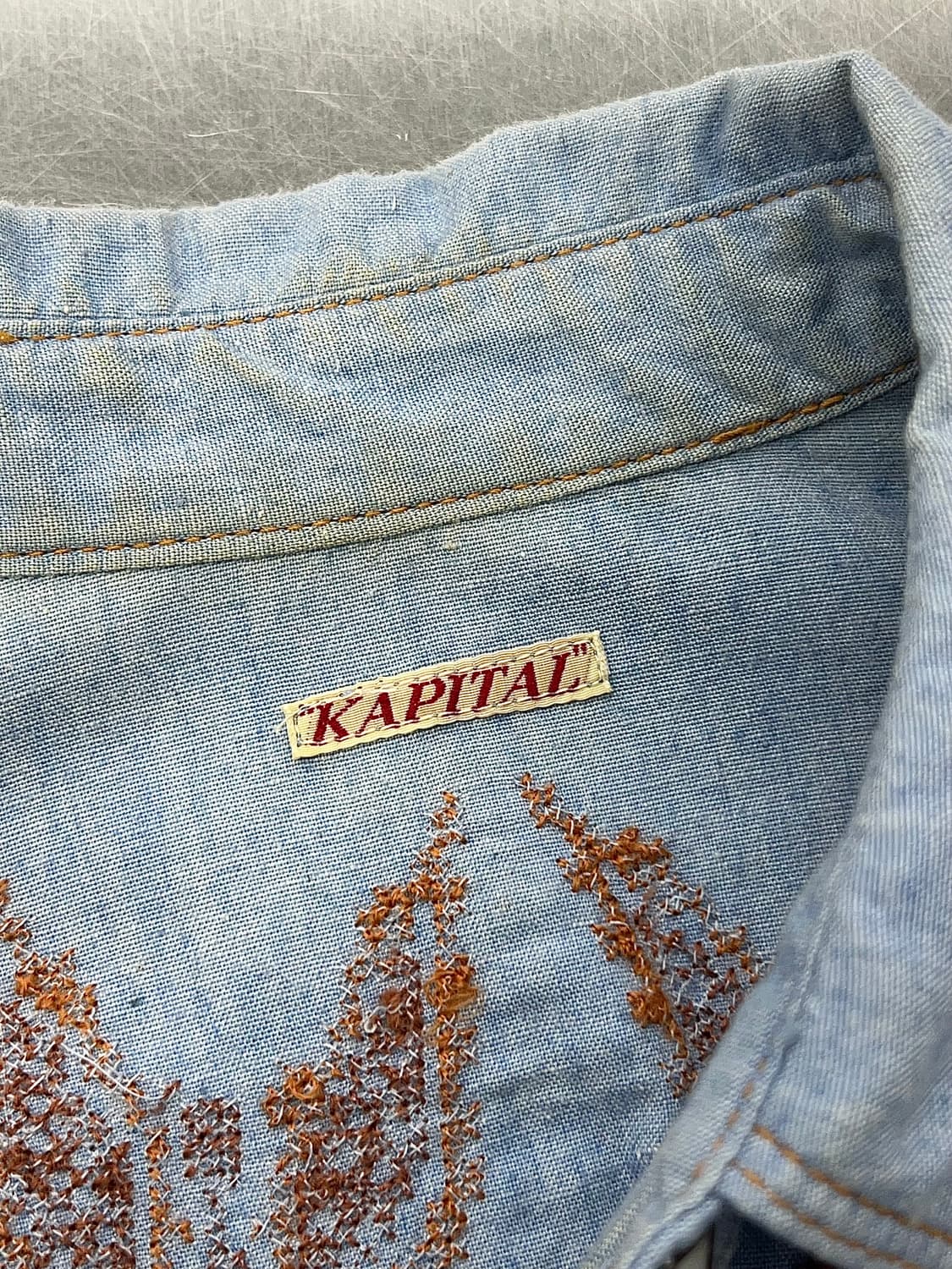 캐피탈 웨스턴 펄 스냅 요크 데님 셔츠 상품이미지7