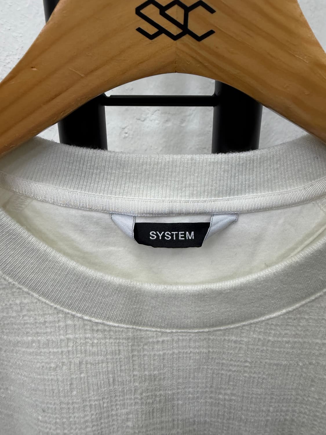 정품) 시스템옴므 한섬 24시즌 오버핏 포켓 맨투맨 95 상품이미지6