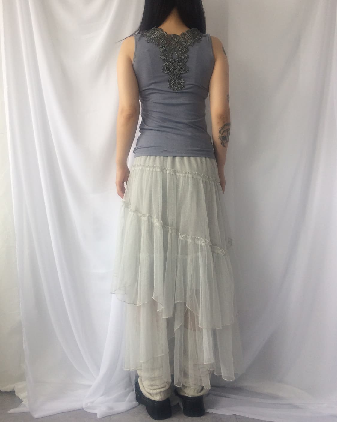 Back lace point sleeveless 상품이미지6