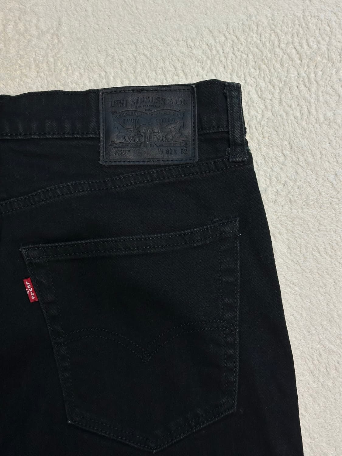 리바이스 502 흑청 데님팬츠 상품이미지5