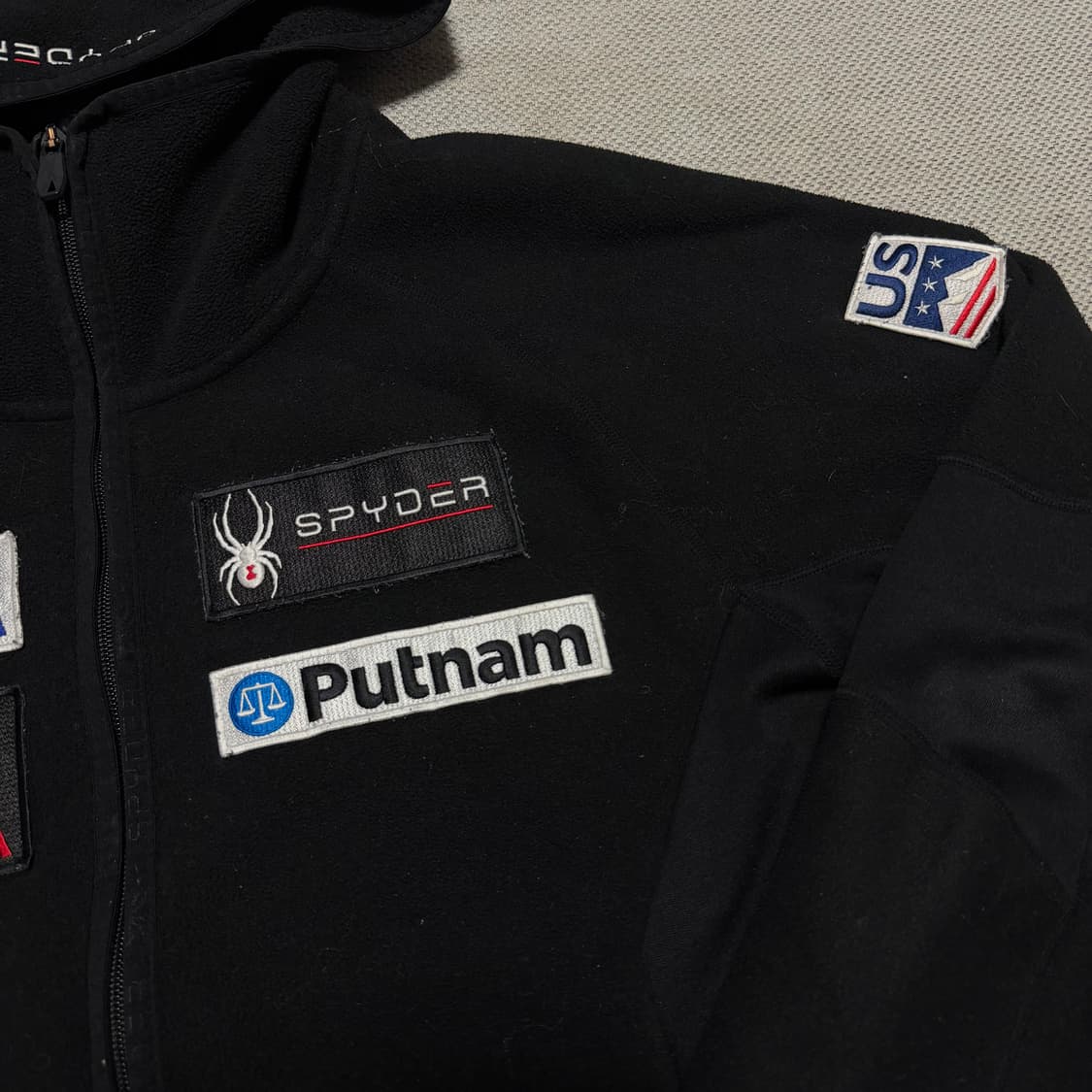 스파이더 US 스키팀 플리스 후디 자켓 상품이미지3