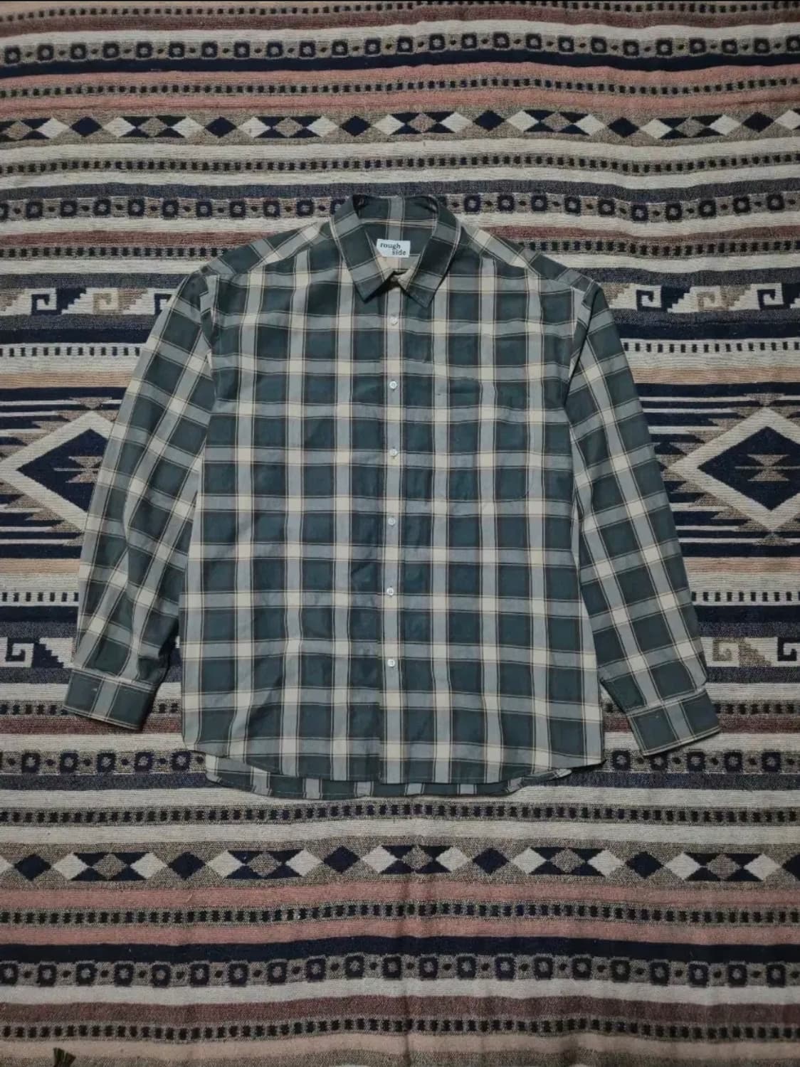 [2]러프사이드 프라이머리 셔츠 그린 플레드 상품이미지1